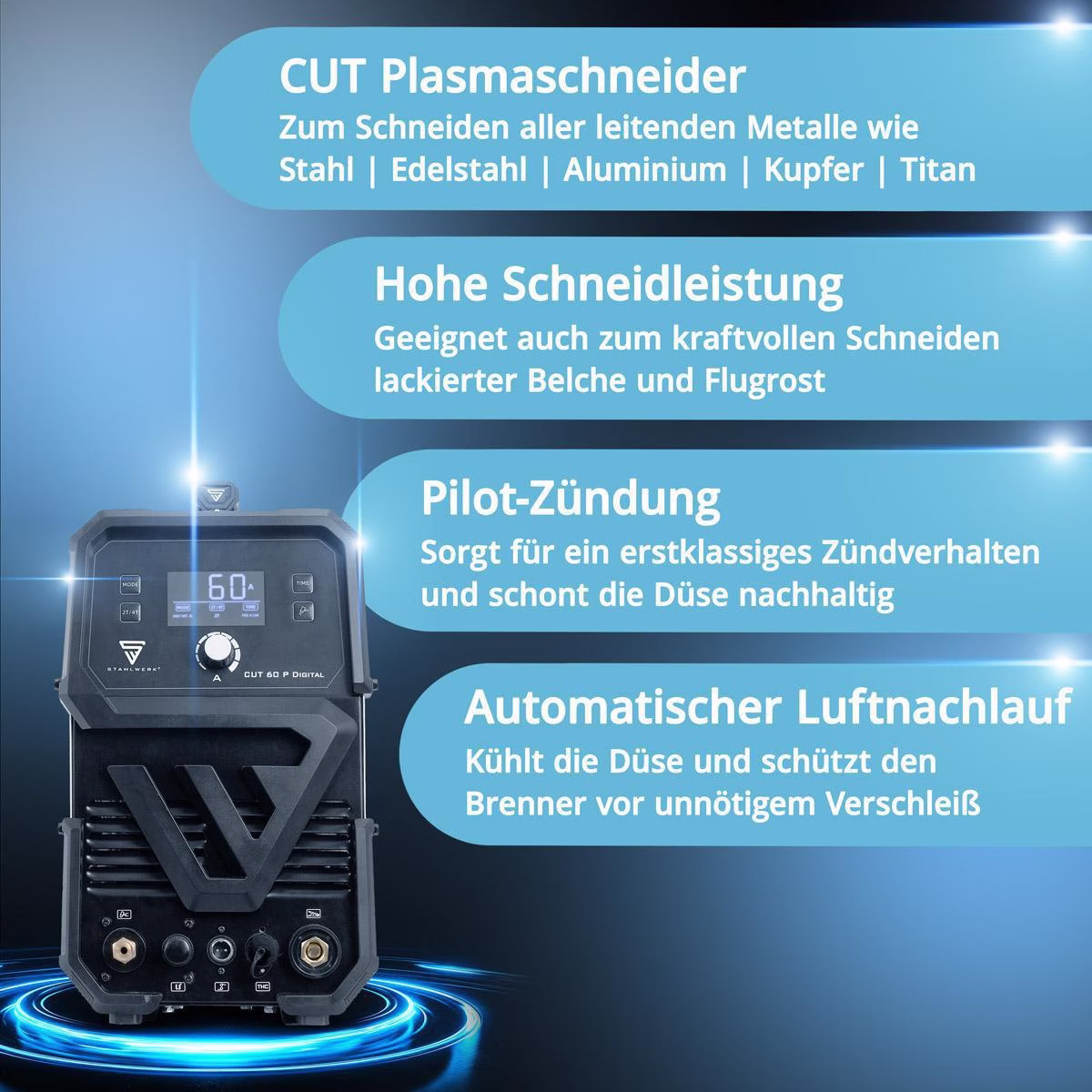 Plasmaschneider CUT 60 P Digital Einzelgerät m.Zub