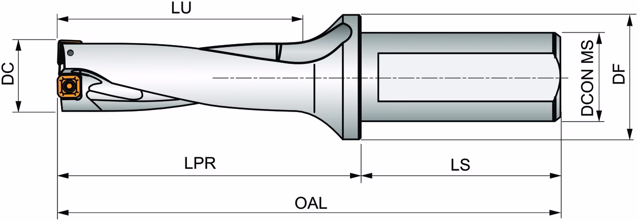 Wendeplattenbohrer 3xD ISO 803D-17-51-S25 D.25mm Schneid-D.17mm