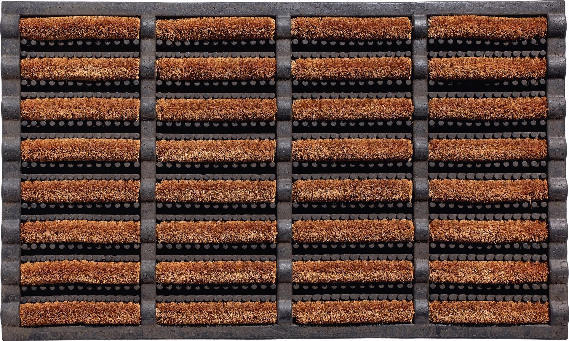 Fußmatte schwarz/natur 60% Gum./40% Kokos