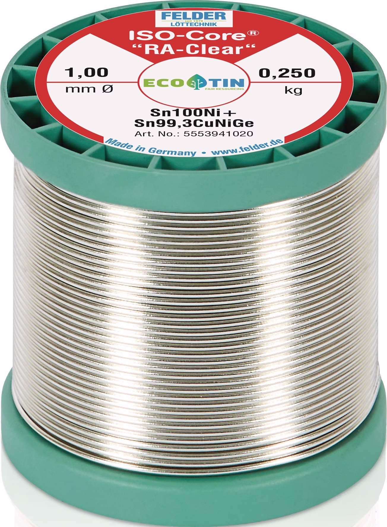 Lötdraht ISO-Core® RAClear 250g Sn100Ni+