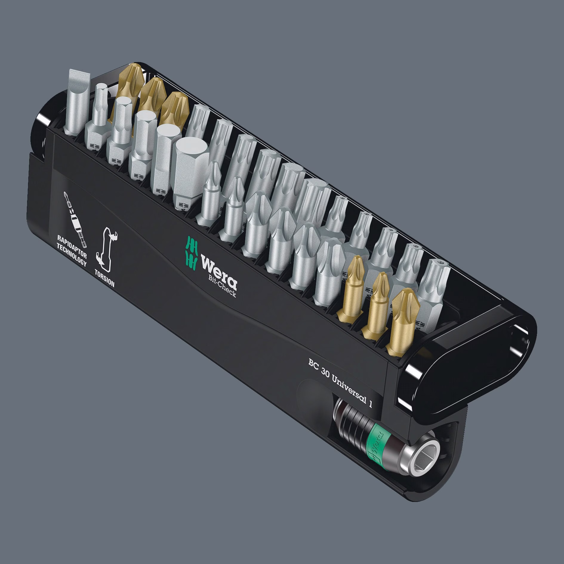 Bitsortiment Bit-Check 30 Univ.1 30-tlg.Schlitz/PH/PZD/TX-BO/6Kt