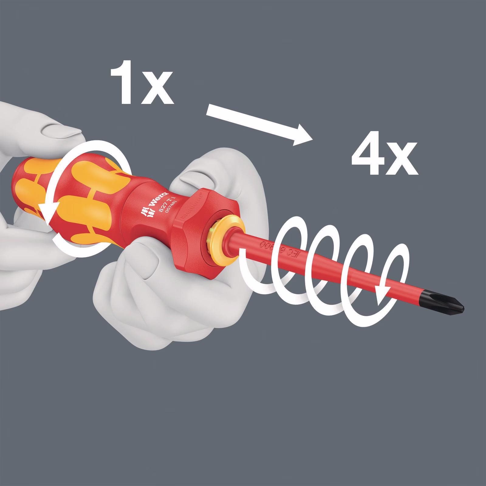 Handgriff 827 T i Kraftform Turbo f.WERA VDE Wechselkl.VDE isol