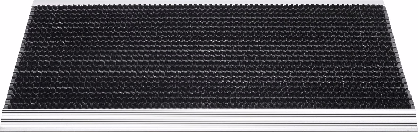 Fußmatte Alu-Anlaufkante schwarz/silber PP/Alu L500xB800xS22mm