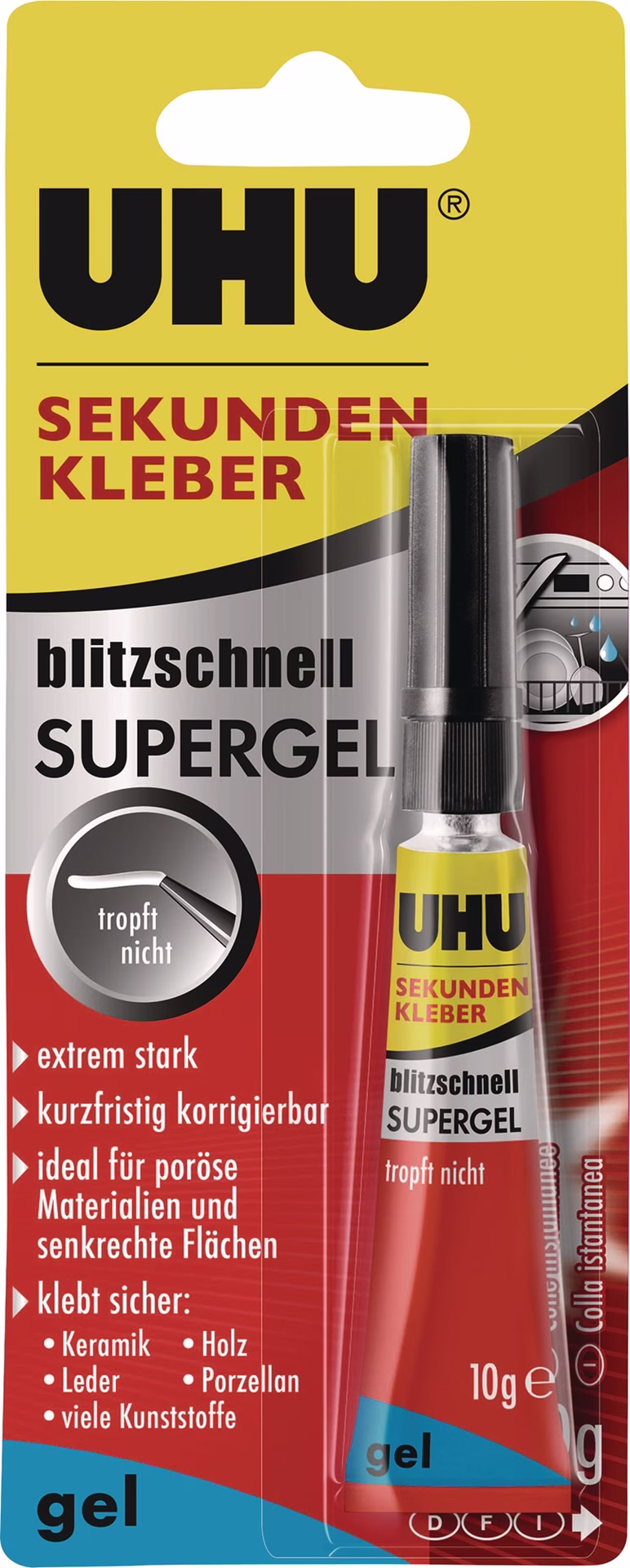 Sekundenkleber blitzschnell SUPERGEL farblos Tube