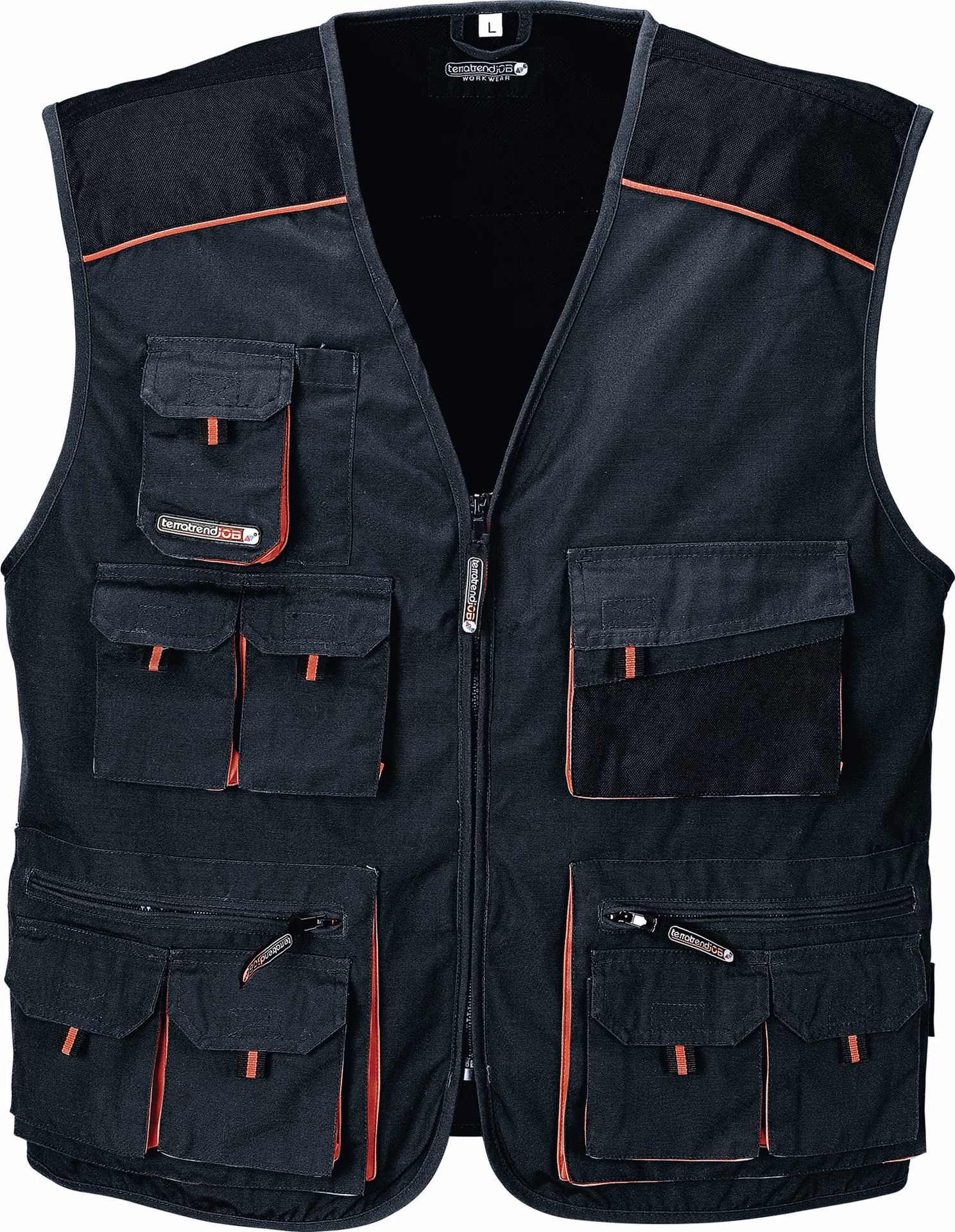 Weste dunkelgrau/schwarz/orange