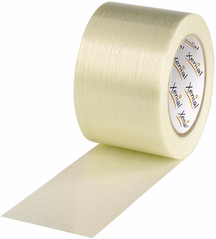 Filamentklebeband m.Längsfaden Breite 75mm Länge 50m S.100µ transparent