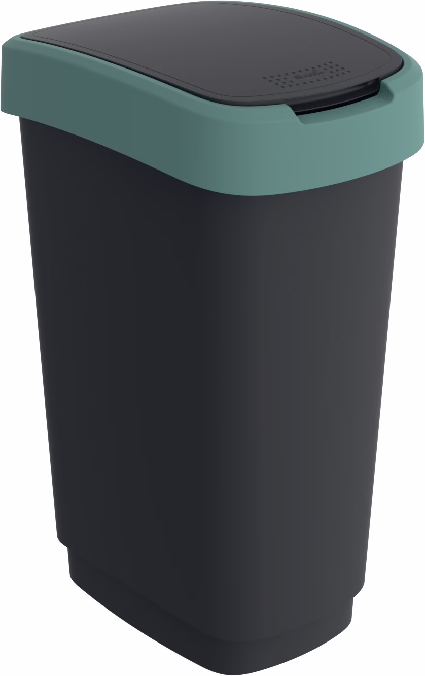 Wertstoffsammler TWIST 50 l H602xB298xT401mm schwarz ROTHO