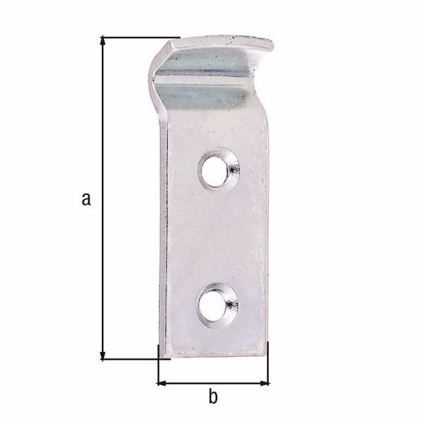 Schließhaken f.Kistenverschlüsse L.50 B.18 S.2mm STA galv.verz.d.pass.gekr