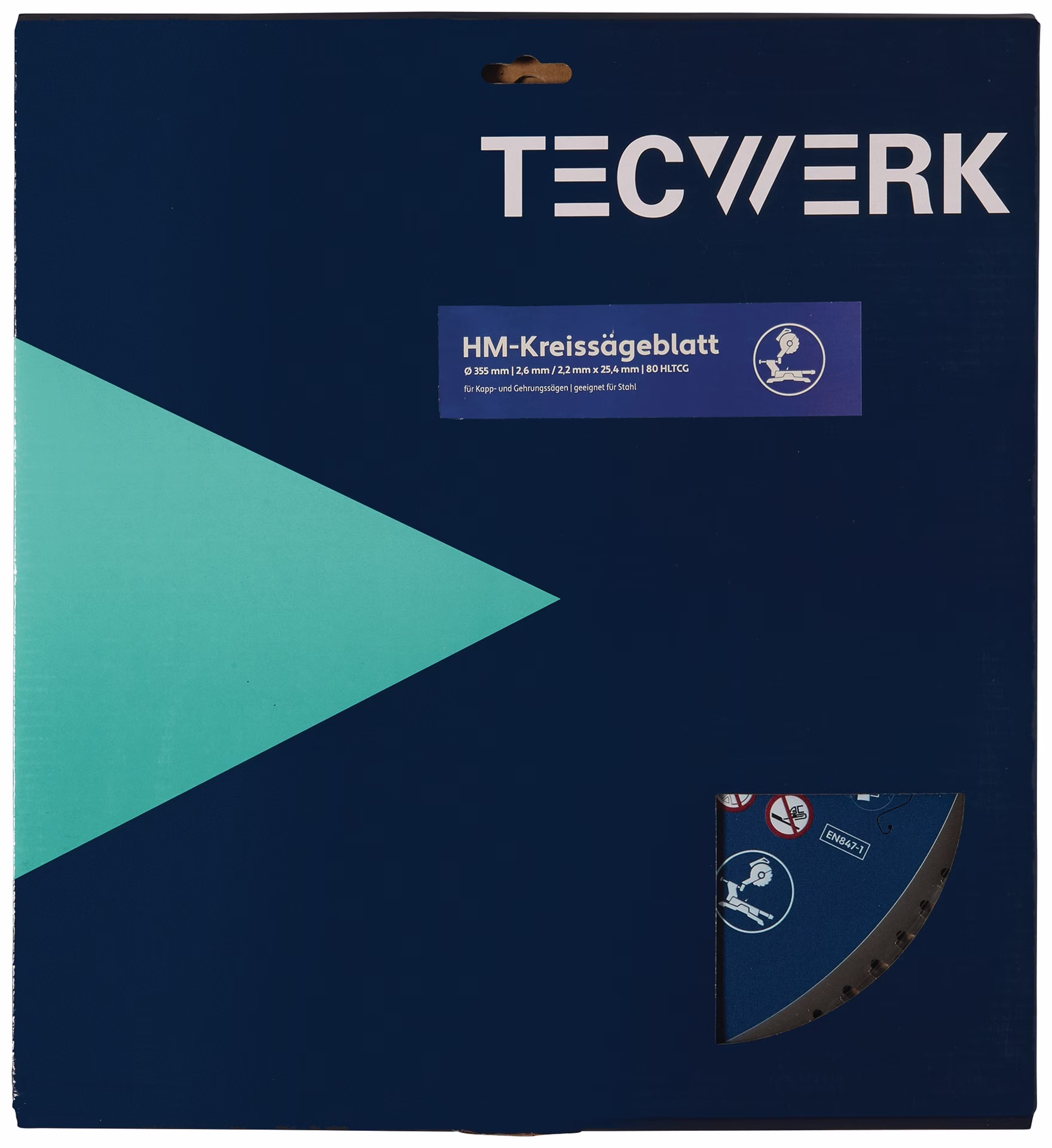 Tisch-/Kappkreissägeblatt AD 355mm Z.80 HLTCG Bohr.25,4mm Schnitt-B.2.6mm