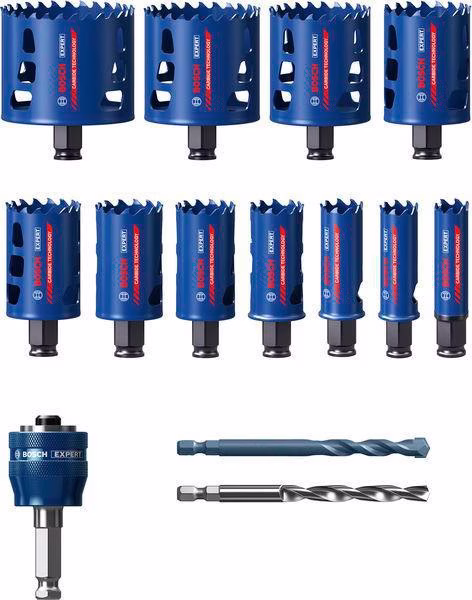 Lochsägen-Set EXPERT Multi Material 20/22/25/32/35/40/44/51/60/68/76mm