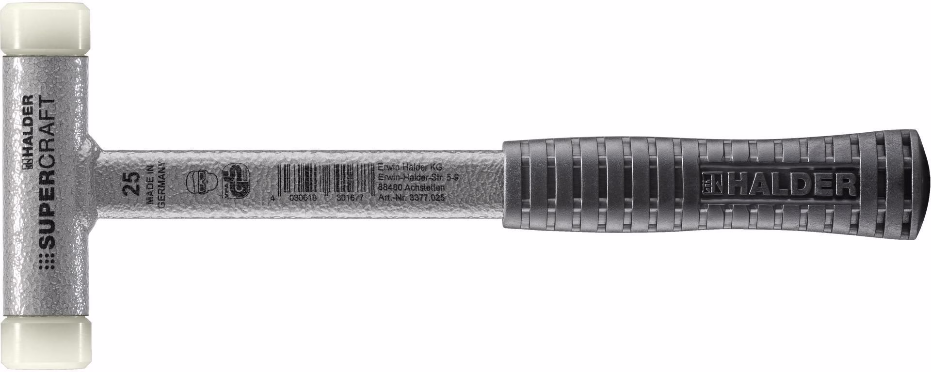 Schonhammer SUPERCRAFT L.270mm Kopf-D.25mm rückschlagfrei hart Nyl. weiß