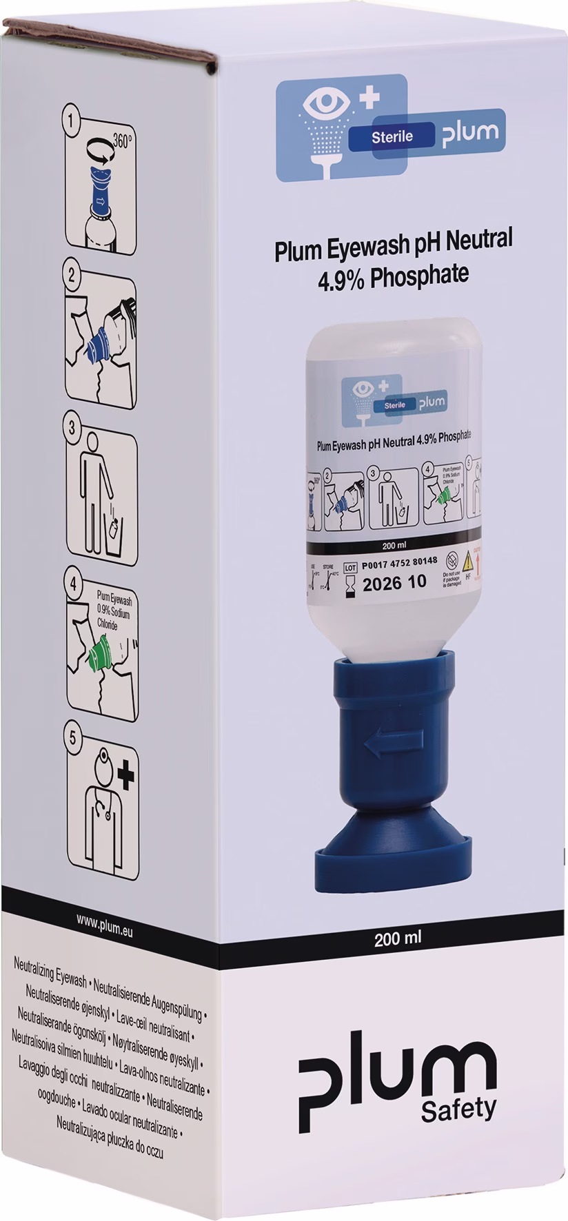 Augenspülflasche pH Neutral 200ml 3Jahre(ungeöffnete Flasche) DIN EN15154-4