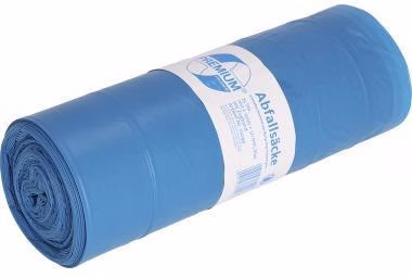 Müllbeutel 10099 Zugband LDPE 120L blau