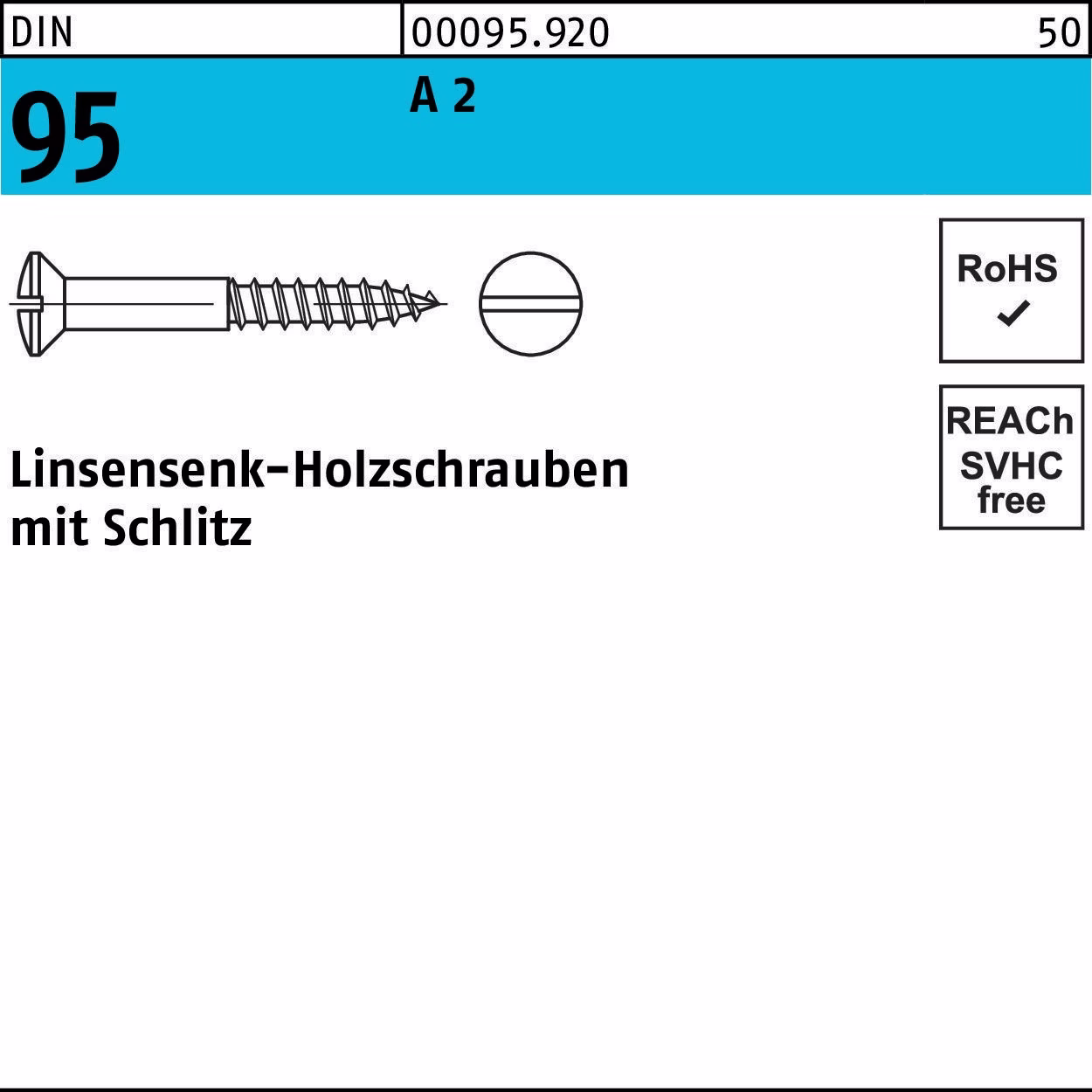 Holzschraube DIN 95 LIKO Schlitz 3x 12 A 2 200 Stück