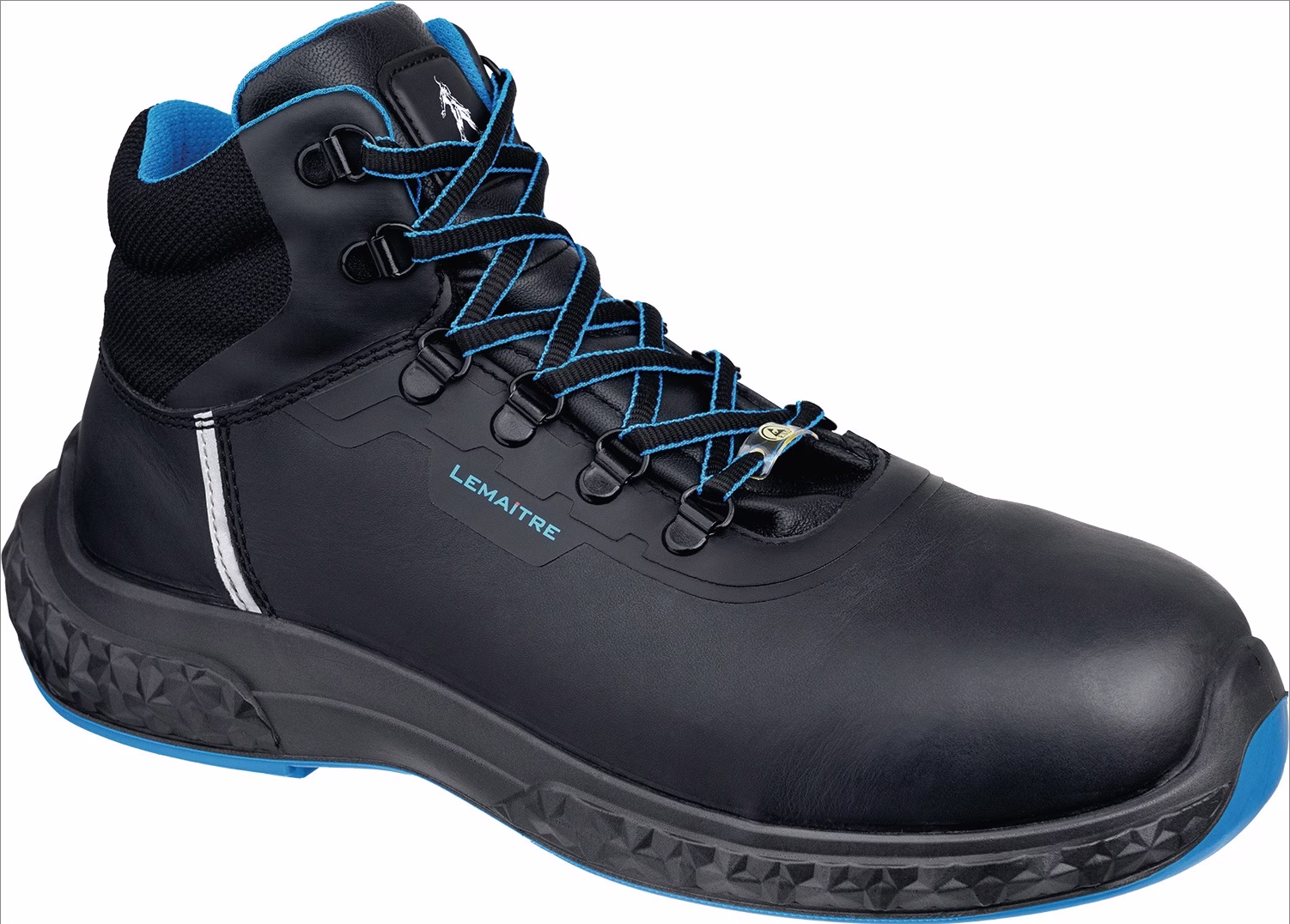Sicherheitsstiefel Anton high schwarz/blau S3 ESD SRC EN20345