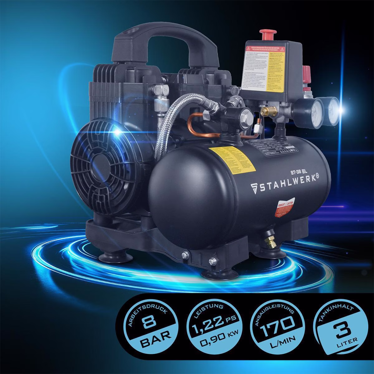 Kompressor ST-38 BL 170l/min 8bar 3l