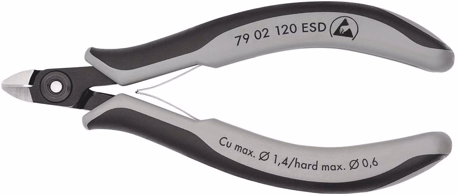 Präzisions-Elektronik-Seitenschneider L.120mm Form 0 Facette ja,sehr kl.pol.