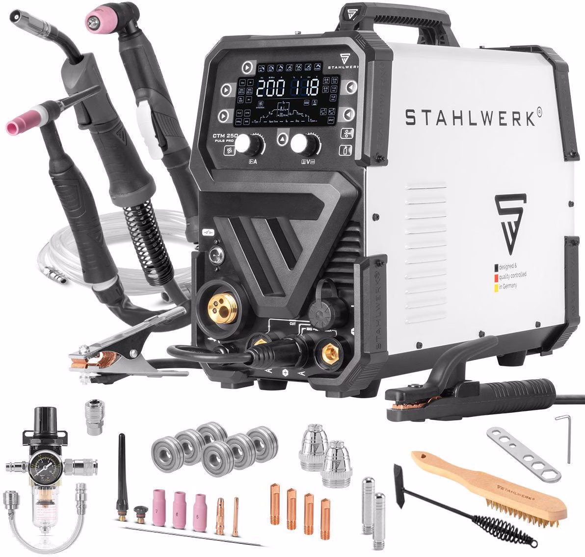 Inverterschweißgerät CTM-250 Puls Pro Einzelgerät m.Zub.3m