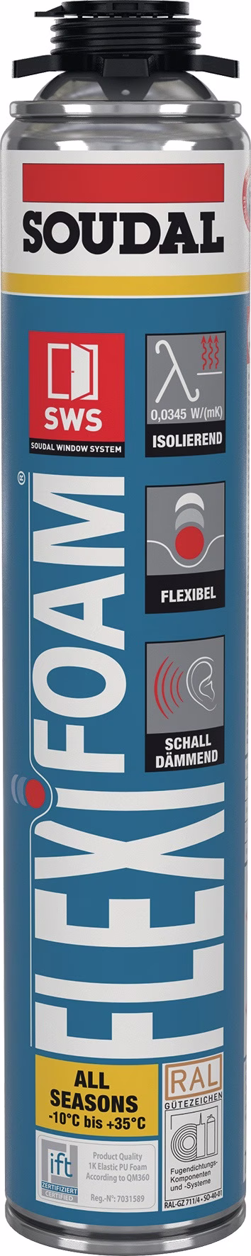 1K-Pistolenschaum FLEXI FOAM 750 ml B2 blau o.Einw.-Handsch.Dose