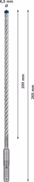 Hammerbohrer Expert SDS-7X D.6,5mm Arbeits-L.200mm L.265mm SDS-Plus 10 St