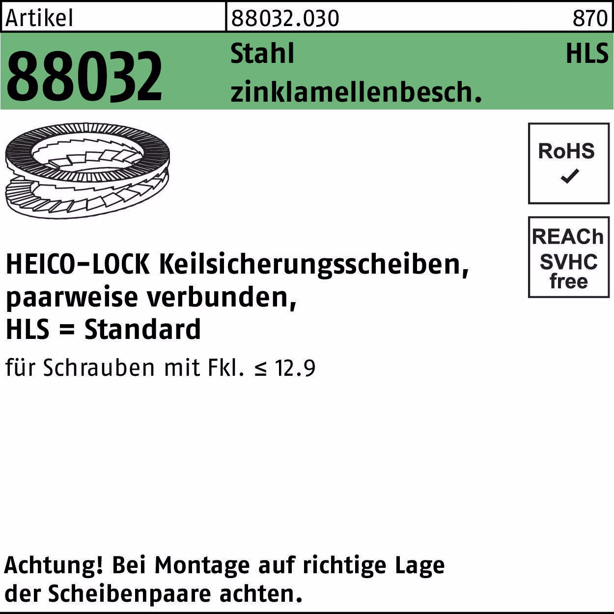 Keilsicherungsscheibe R 88032