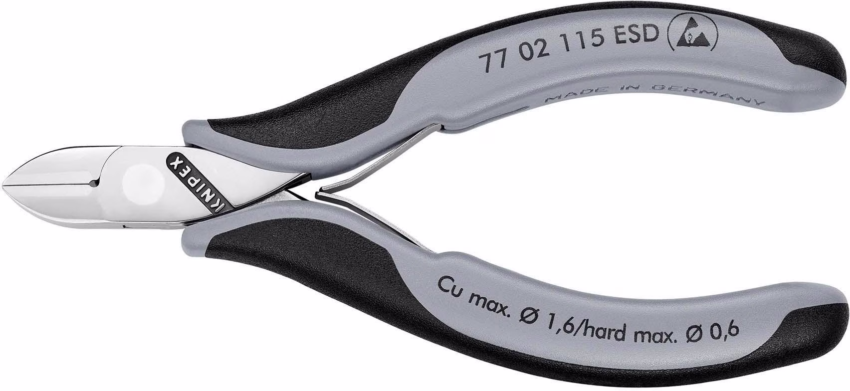 Elektronikseitenschneider L.115mm Form 0 Facette ja,kl.spiegelpol