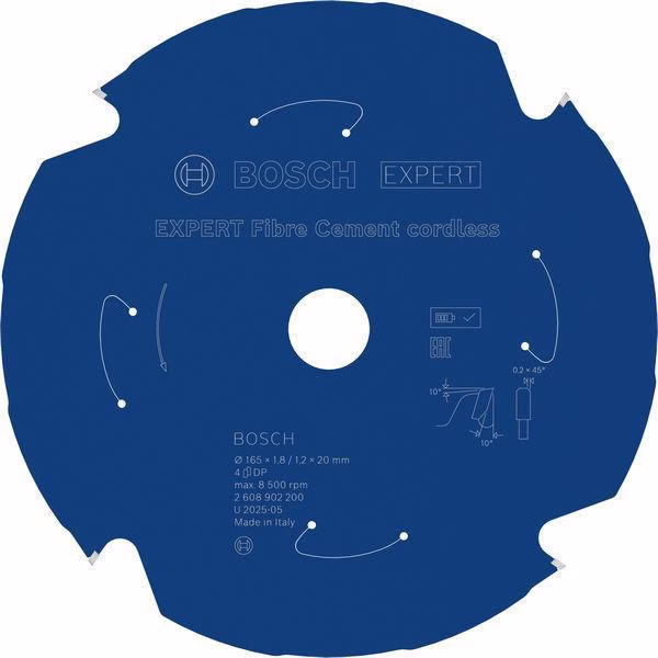 Kreissägeblatt EXPERT Fiber Cement AD Z.4 TCG Schnitt-B.1,8mm