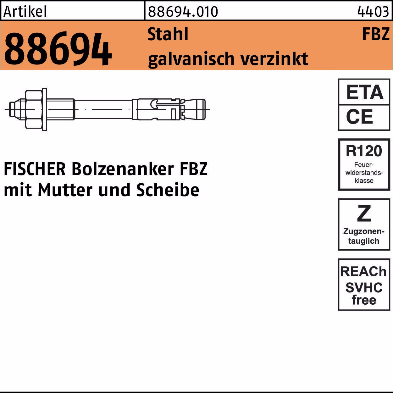 Bolzenanker R 88694 FBZ