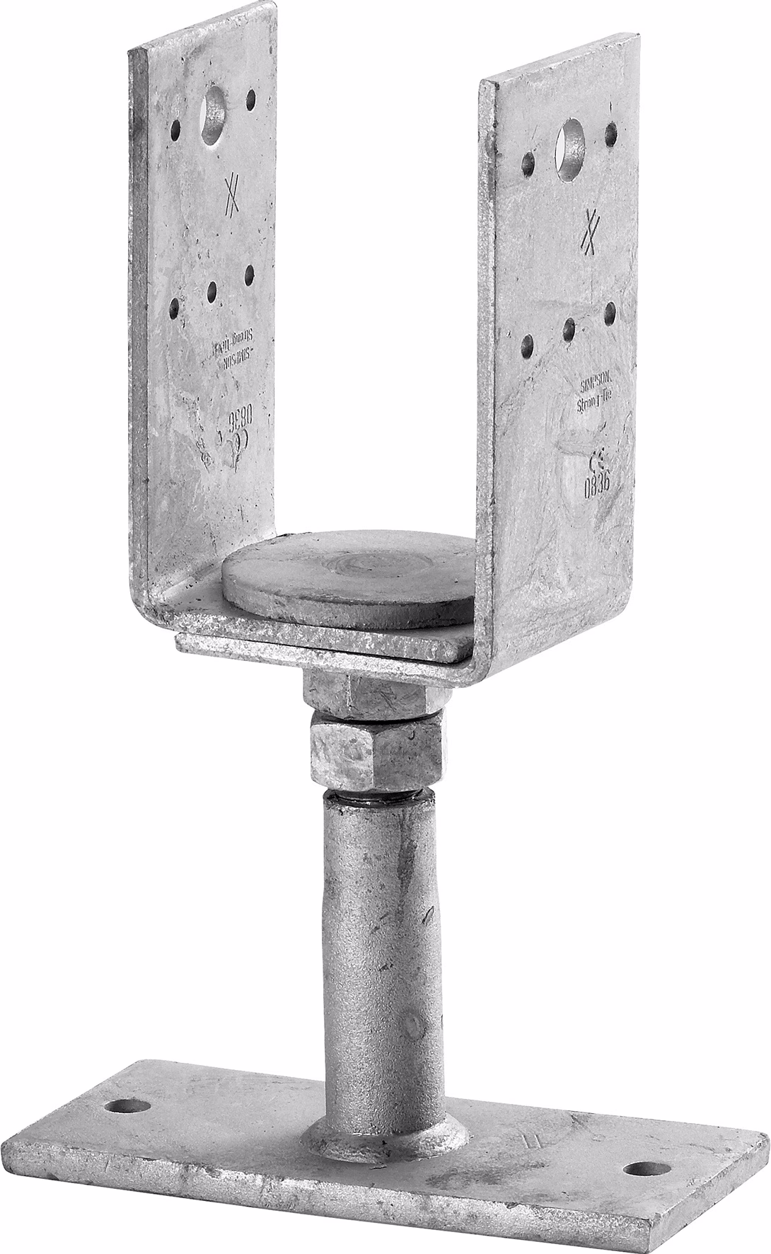 Stützenfuß PPB80G-R 80x80x8mm STA verz.z.Schr.