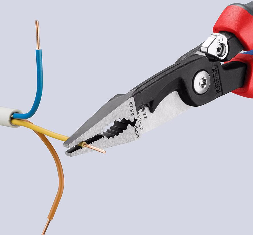 Elektroinstallationszange L.200mm pol.Comfort-Griff m.Öffnungsf
