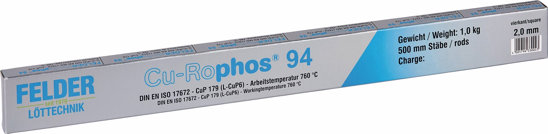 Kupferhartlot Cu-Rophos® 94 CP 203 D2xL500mm blk 1kg