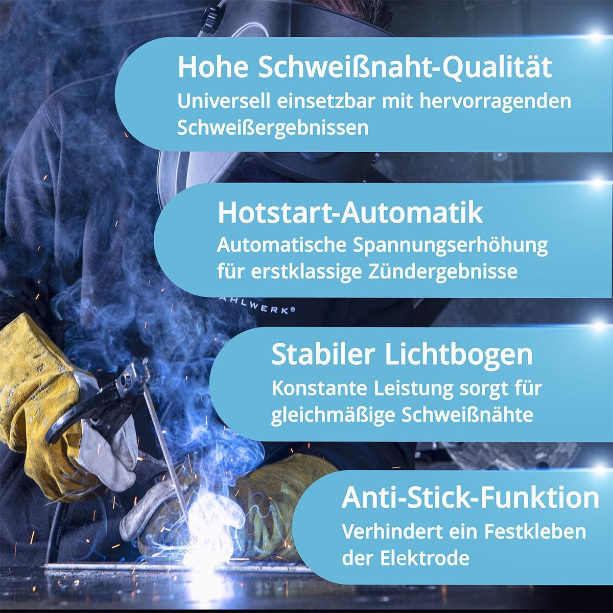 Elektrodenschweißgerät ARC 200 MD m.Zub.20-200 A