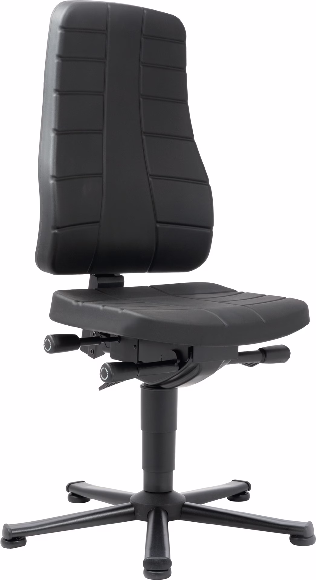 Arbeitsdrehstuhl Highline Bodengleiter Integralschaum schwarz 450-600mm