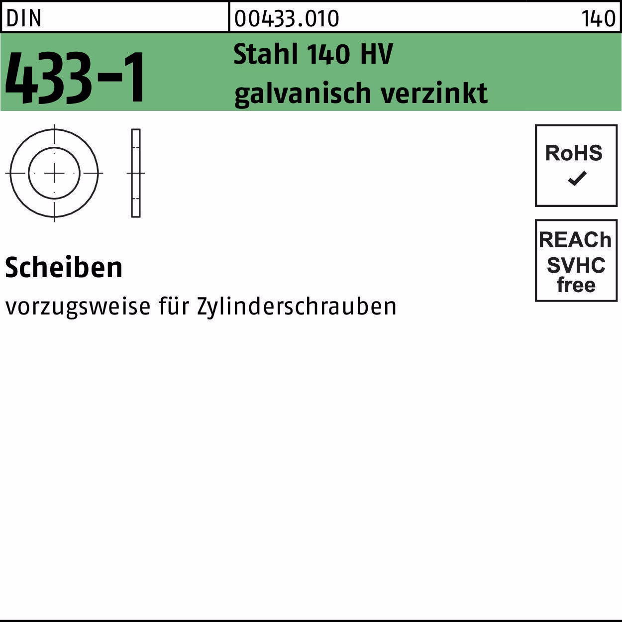 Scheibe DIN 433-1