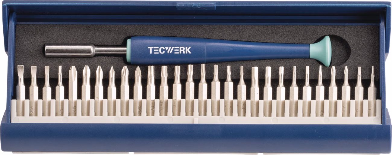 Feinmechanikerbitset 29tlg.m.Wechselbits in Ku.-Kass