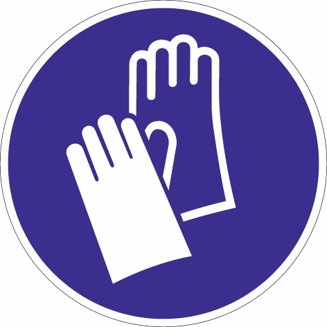 Handschutz benutzen D.200mm blau/weiß ASR A1.3 DIN EN ISO 7010