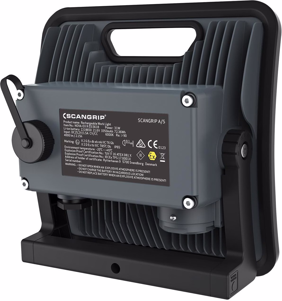 Akku-LED-Strahler NOVA-EX R 31 W 2000-4000 lm 5m H05RN-F 2x0,75mm²