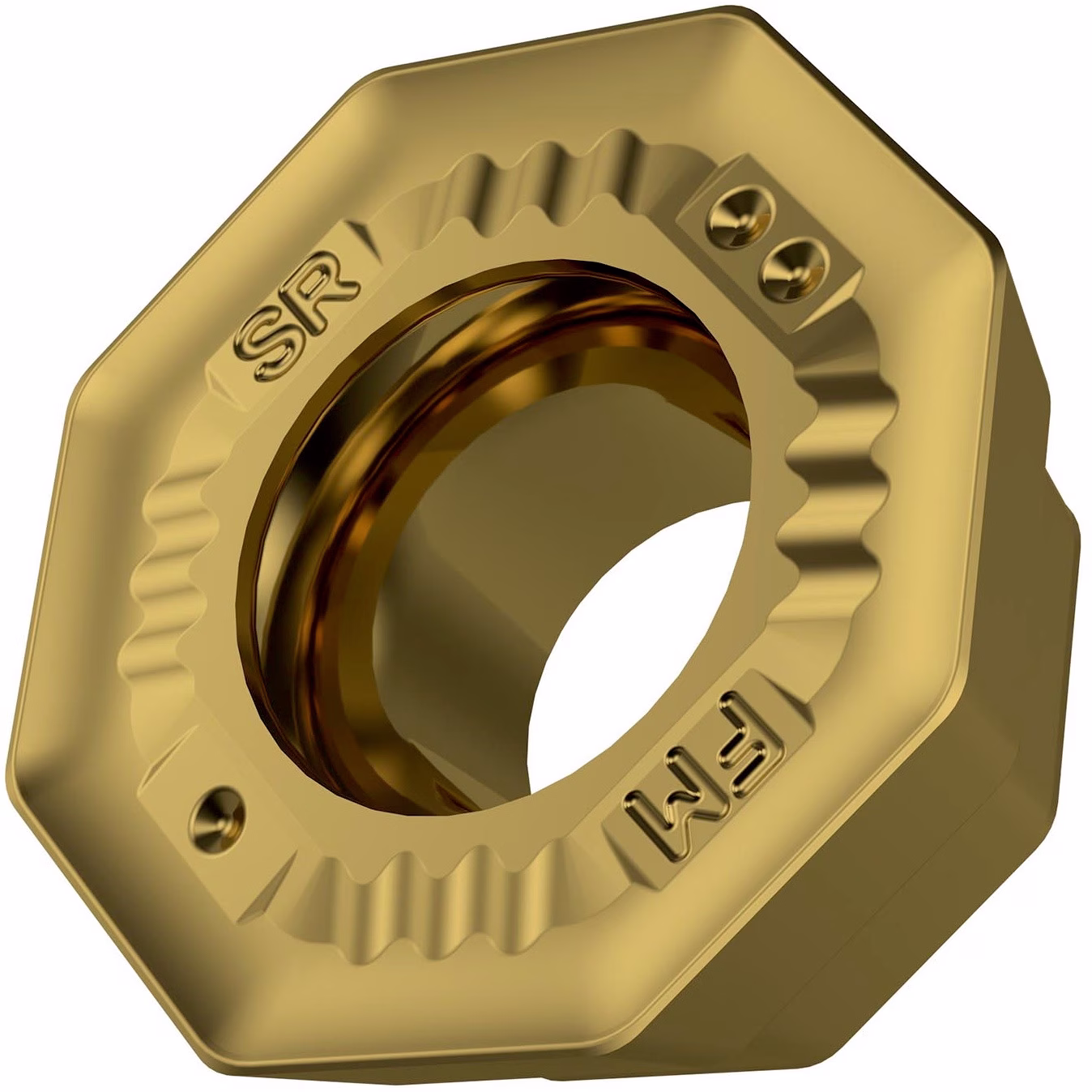 Fräswendeschneidplatte ISO ODMT 0505ADSR-FM:M8340 D.5,5mm PVD beschichtet Gold